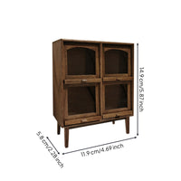 Miniature Wooden Cabinet Detailed Miniature Cabinet with Compartments Realistic Dollhouse Cupboard for Collectors