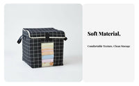Lidded Clothes Storage Box Minimalist Lidded Textile Organizer Dustproof Lid Textile Storage Box for Closet, Bedroom