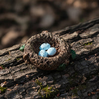 Miniature Bird Nest Realistic Bird Nest Ornament Artificial Figurine for Crafters, Fairy Gardens, Miniature Gardens
