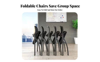 Foldable Design Folding Chair with Writing Tablet Space-Saving Training Room Furniture Padded pad Institutional Seating Ergonomic supportrest for Trainees, Office Workers, Event Attendees, Conference Hall, Classroom, Church