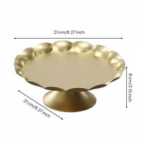 Cupcakes Effortless to Clean to Polished Metal Cake Stand Hollow Lace Edge Cake Display Stand