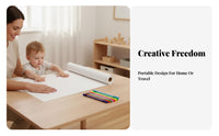 Thick Kids Drawing Paper Roll Even Surface Doodle Paper Roll Long-Lasting and Tear-Resistant Art Supplies for Toddlers, Teachers, Students, Kindergarten, Daycare, School, Home
