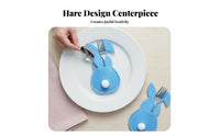 Reusable Easter rabbit Utensil Bag Festive Table Decor rabbitShaped Utensil Pocket adaptable Cutlery Holder Multi-Color Set for Restaurant Owners, Children, Event Planners, Family Gatherings, Home, Birthday Parties