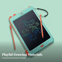 Single-Press Erase LCD Writing Tablet Reusable Kids Colorful Drawing Tablet Lock Function Electronic Drawing Pad Pressure Sensitive for Children 3+, Toddlers, Preschoolers, Indoor Play, Preschool, Travel, Classroom