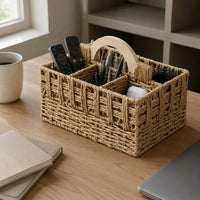 Woven Rope Storage Container Portable Rope Storage Container with Handle