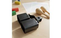 Black Finish Double Cowbell Long Service Life Cowbell Block Crisp Sound Plastic Jam Block Mounted Design for Children, Kindergarten, Early Learning