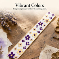 Embroidered Ribbon for DIY Crafts, Hair Accessories, Apparel, Gift Wrapping, and Hat Decoration