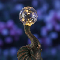 Elephant Statue with Ambient Elephant Lamp Whimsical Ornament for Entryway Table