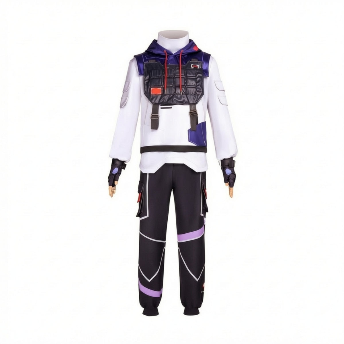 Cosplay Costume Set with Gloves Halloween Cosplay Costume with Gloves Detailed Outfit for Cosplayers, Gaming Community Members