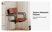 Modern Design Metal Frame Armchair Versatile Use Dining Chair Ergonomic Design Household Furniture Easy Assembly for Apartment Dwellers, Adults, Homeowners, Living Room, Home Office, Bedroom, Reading Nook