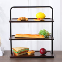 Wood Desktop Shelf Wood Desktop Rack Easy to Clean Countertop Storage Rack