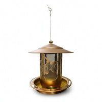 Metal Mesh Bird Feeder Hanging Bird Feeder Rainproof Rust-Resistant for Garden, Patio, Porch