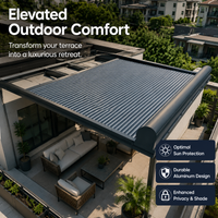 Automatic Aluminium Alloy Awning, Retractable Waterproof Awning for Patio & Terrace Outdoor