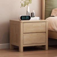 Nordic aesthetic 2-Drawer Nightstand with Lock Modern Design Bedside Table Minimalist Aesthetic Bedroom Furniture space-saving Size for Apartment Dwellers, Homeowners, Securitymindful Individuals, Small Spaces, Home, Dorm Room
