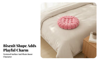 Round Biscuit Cushion Padded Cookie Chair Pad Cute Shape