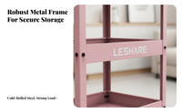With casters 3-Tier Rolling Organizer Easy to Move 3-Tier Rolling Shelf Multi-Purpose Storage Trolley Space-Saving for Apartment Dwellers, Office Workers, Under Desk, Small Spaces, Living Room, Bedroom