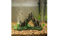 Aquatic Habitat Bridge Decoration Realistic Design Resin Rockery Decoration Artificial Driftwood Decor Provides Shelter & Hiding