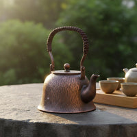 Chinese Style Kettle Large Capacity Non Coating Copper Tea Pot Heat Retention Kitchenware