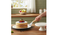 Pizza Peel with Wooden Handle Round Pizza Peel Easy to Clean for Pizzaiolos, Pizzerias