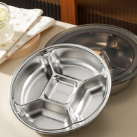 Silver Finish Stainless Steel Prep Tray Reusable Sectioned Food Container Easy to Clean Kitchen Item Dishwasher Safe