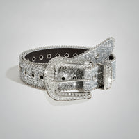 Glittering Rhinestone Belt Sparkling Glittering Belt Decorative Glamorous for Women, Teens