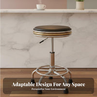 Adjustable Swivel Stool Easy to Clean Adjustable Wheeled Stool High Weight Capacity Commercial Seating for Technicians, Students, Workshop, Bar, Salon