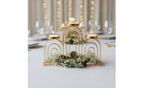 Wrought Iron Candelabra Romantic Atmosphere Table Centerpiece Candle Stand Gold Candelabra for Wedding