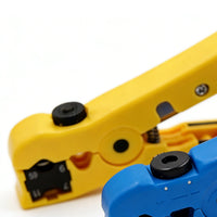 ABS Manual Cable Stripping Plier Spring-Action-Loaded Coaxial Cable Stripper Replaceable Blade Hand Tool Integrated Cutting Blades