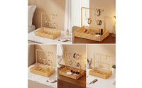 Jewelry Organizer with Tray Multi-Functional Desktop Jewelry Rack Versatile Bracelet Holder for Women