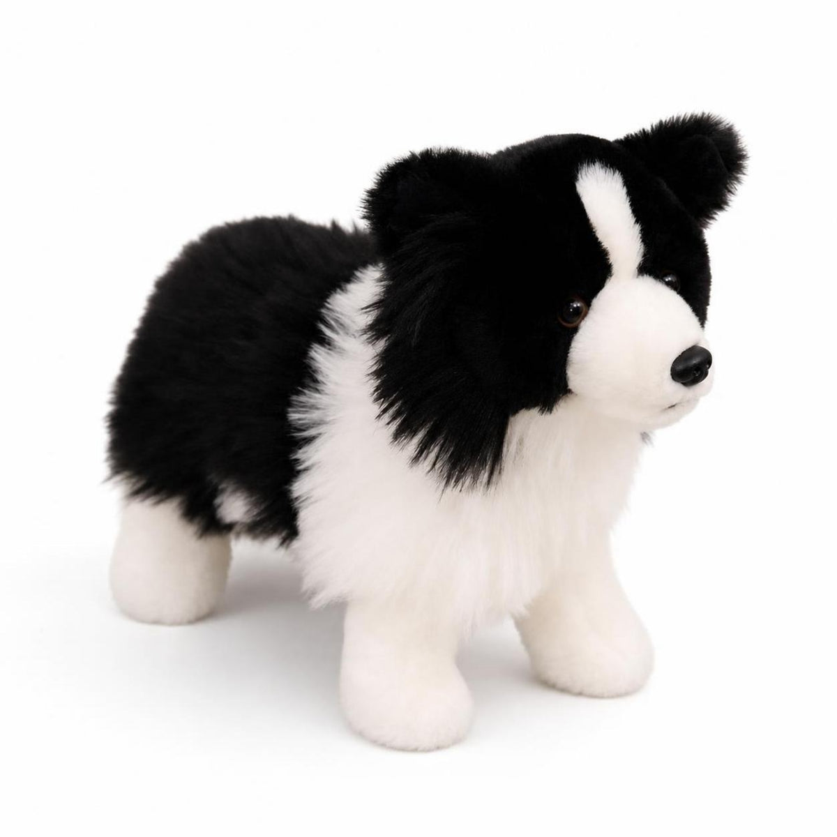 Border Collie Stuffed Toy Dog Soft Border Collie Stuffed Animal Authentic-Looking with Fuzzy Material for Collectors