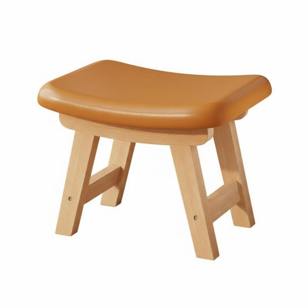 Multi-Functional Upholstered Shoe-Changing Stool durable Wood Frame Padded Low Stool multipurpose Use Footstool paddinged Seat for Homeowners, Families, Expectant Mothers, Entryway, Living Room, Bedroom, Balcony