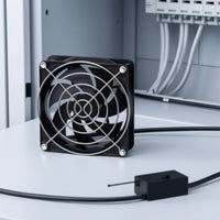 3-Speed Adjustable USB Cooling Fan High Airflow Temperature Control Fan Plug and Play Network Cabinet Cooler Low Noise for DIY Enthusiasts, Multimedia Box, Wiring Closet