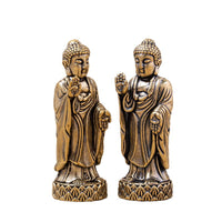 纯黄铜大日如来战佛神像摆件供奉家居装饰创意工艺品做旧战佛摆件