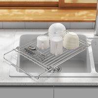 Over-the-Sink Dish Draining Rack Draining Adjustable Drainer for Rv