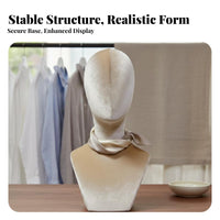 Velvet Mannequin Head Stable Base Flocked Head Form Lightweight for Shop Window