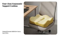 Viscoelastic Foam Seat Pad Breathable U-Shaped Coccyx Pad Seating Accessory Slow Recovery Support Pillow Skin-Gentle Material