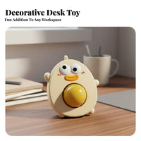 Decorative Egg Yolk Stress Toy Sensory Play Popping Egg Press Toy Soft Silicone for Students, Adults, Office