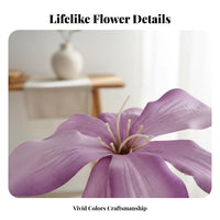 Oil Painting Design Flower Bendable Faux Lily Branch Realistic Look Artificial Lily Flower for Homeowners, Wedding, Home Decor, Living Room
