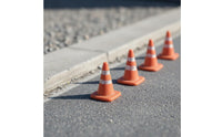 1/64 Scale Road Cone Detailed Miniature Traffic Cone Realistic Weathered Finish Model Car Accessory for Diorama Builders, Hobbyists