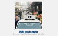 Car Roof PA Speaker, High-Power Bluetooth Megaphone, Outdoor Loudspeaker, Waterproof Mount, Random Model
