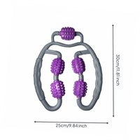 Deep Tissue Massage 5 Wheel Leg Clamp Massager Adjustable Width U-Shaped Leg Roller Ergonomic Design Calf and Thigh Massager Multi-Functional for Women, Athletes