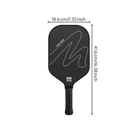 16mm Carbon Fiber Pickleball Paddle Matte Pickleball Paddle with Wrapped Grip Abrasion-Resistant Racket Lightweight for Training