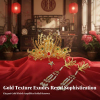 Chinese Peacock Crown Luxurious Design Peacock Crown Chinese Wedding Headdress Intricate for Weddings