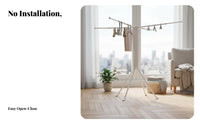 Foldable Clothes Horse Space-Saving Foldable Rotary Clothes Rack for Families