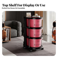 Mobile & Portable Multi-Tier Organizer with Drawers Multipurpose Rolling Multi-Drawer Trolley Space Saving Household Storage 360-Degree Casters for Homeowners, Office Workers, Living Room, Bedroom, Kitchen, Bathroom