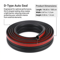 Automotive Rubber Weather Seal Strip, Universal Car Door Seal Strip, Soft Flexible Door Seal, Noise Insulation Door Seal Strip