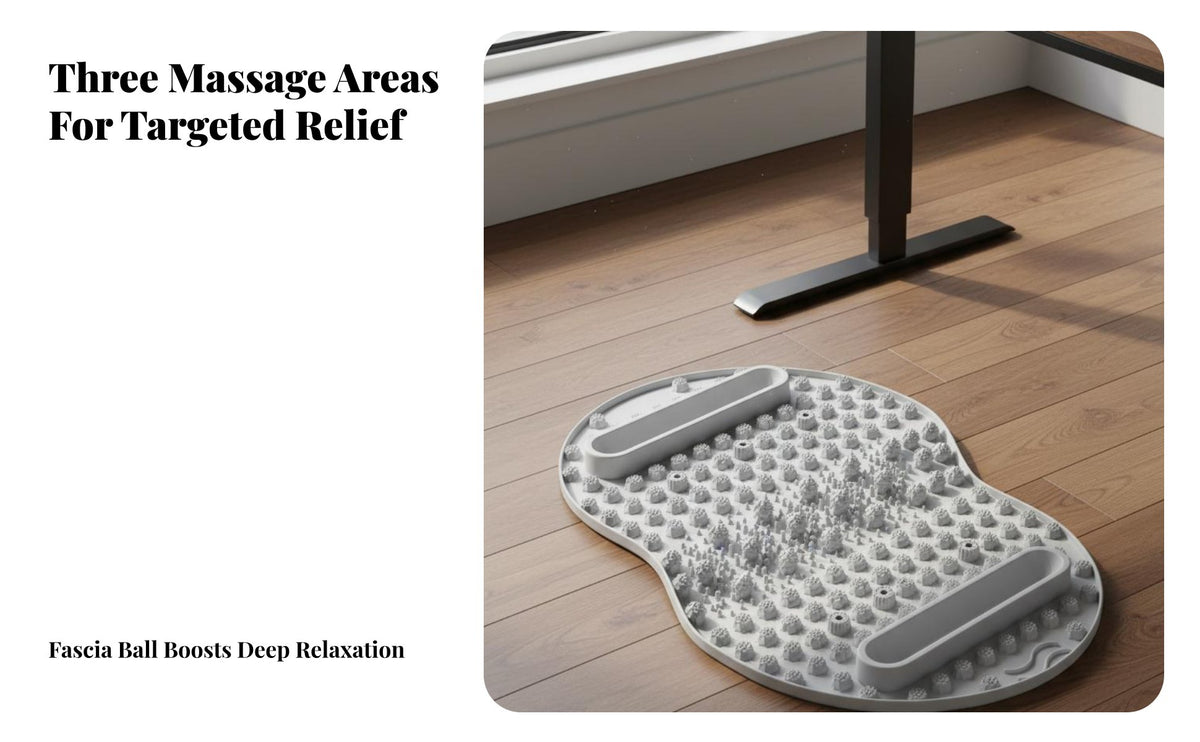 Balanced Firmness Silicone Reflexology Mat Easy to Clean Silicone Reflexology Pad Nonslip Acupressure Foot Mat Long-Lasting for Office Workers, Seniors, Home, Indoor