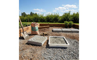Textured Paving Form   Square Concrete Paver Form Easy Demolding Reusable Walkway Maker Forms for Garden, Patio, Driveway