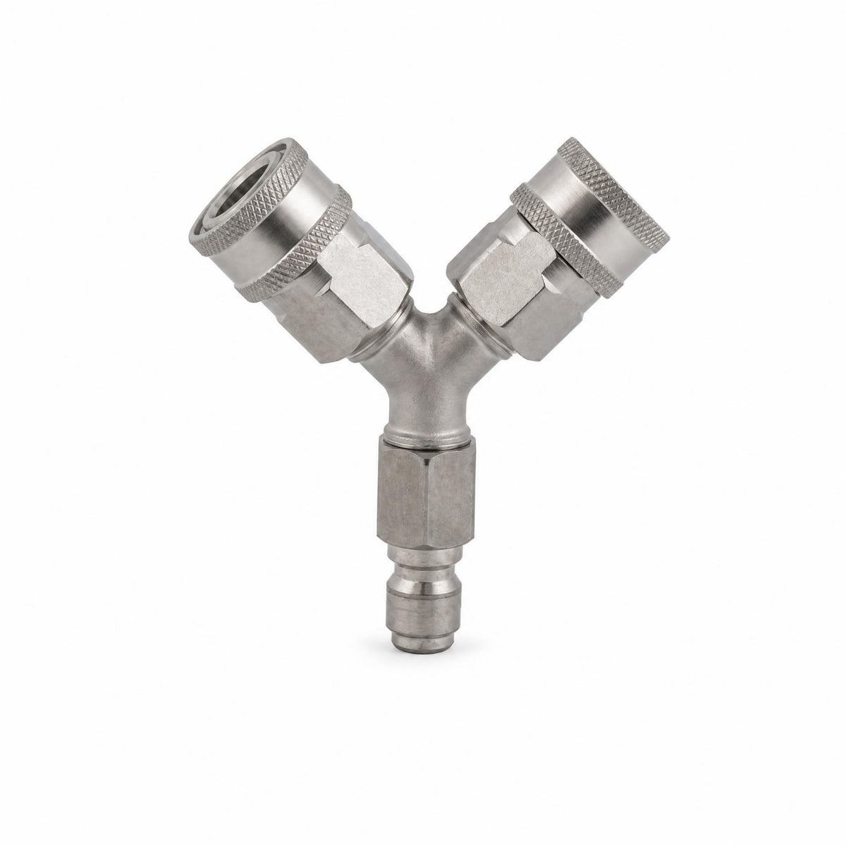 Stainless Steel Y-Shaped Connector Metal Body Three-Way Connector Pressure Washer Adapter Sturdy