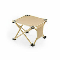 Foldable Portable Fishing Stool High Load Capacity Folding Camp Stool Sturdy Fishing Seat Reinforced Side Support for Camping